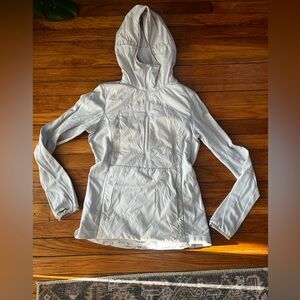 Lululemon White Hooded Running Jacket